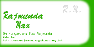 rajmunda max business card